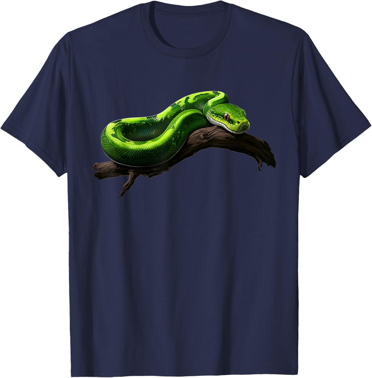 Green Tree Python Owner Reptiles for Snake Lover T-Shirt - T-Shirt | Navy
