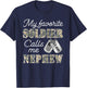 My Favorite Soldier Calls Me Nephew Proud US Army Family T-Shirt - T-Shirt | Navy