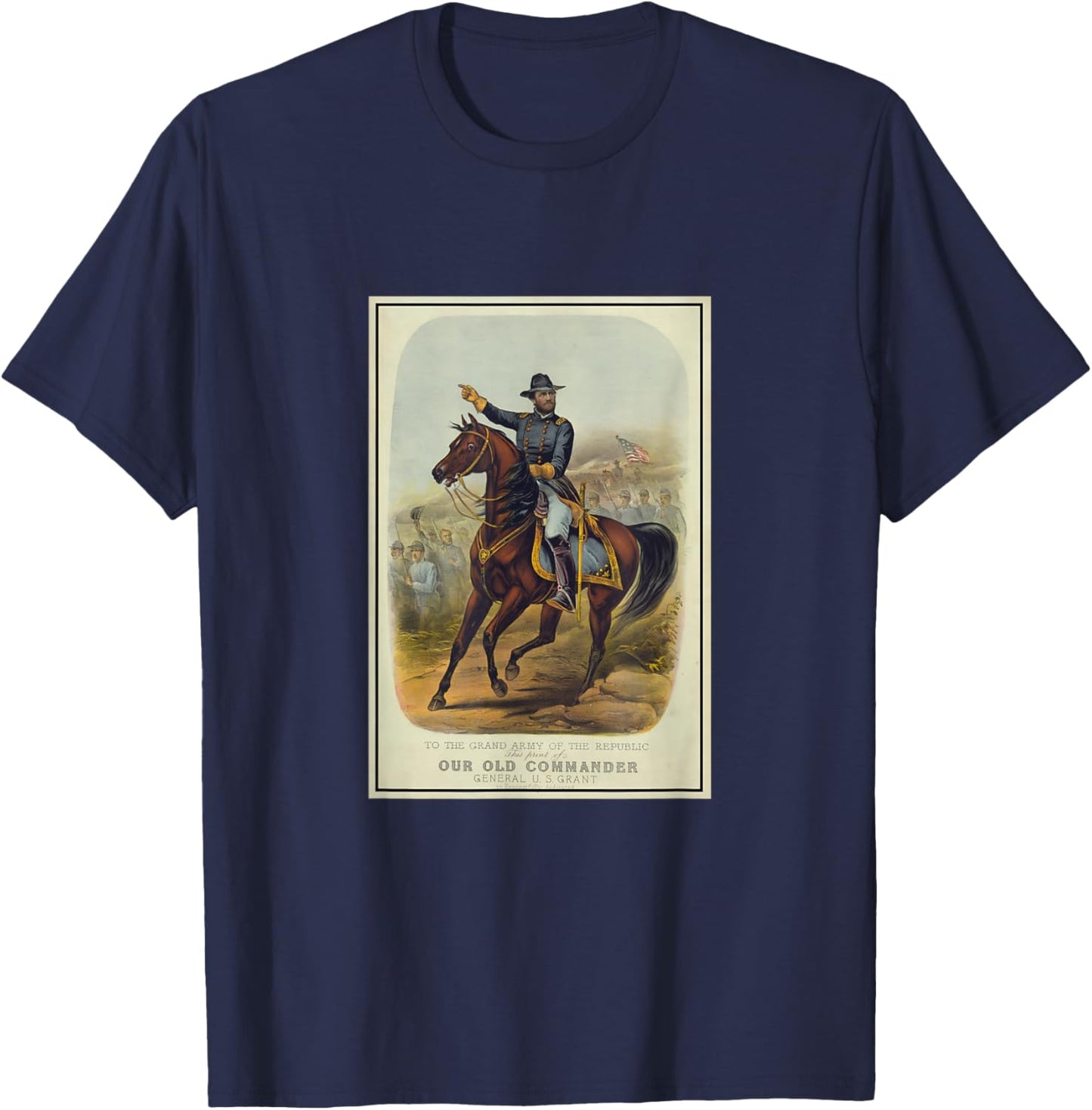 Ulysses S. Grant on Horseback T-Shirt - T-Shirt | Navy