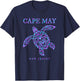Cape May New Jersey NJ Sea Turtle Beach Vacation T-Shirt - T-Shirt | Navy