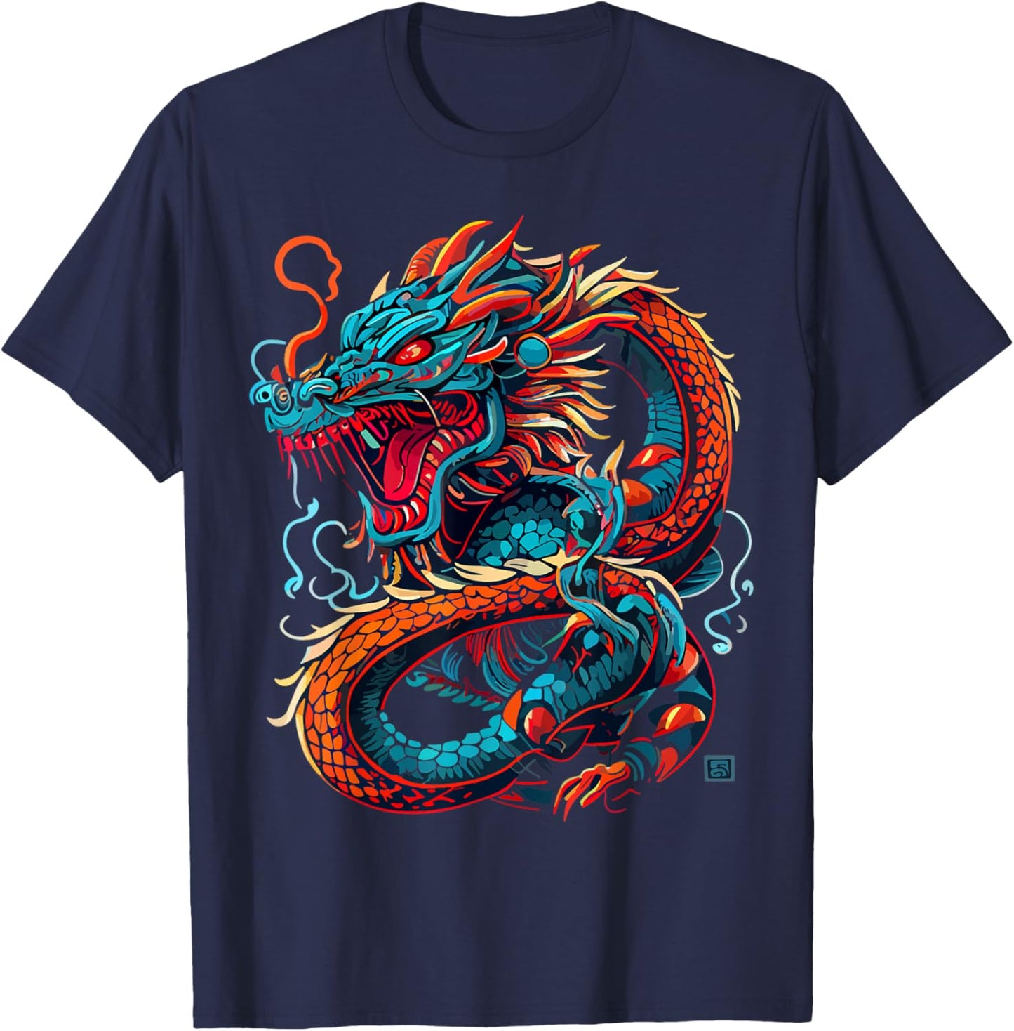 Chinese Dragon T-Shirt - T-Shirt | Navy