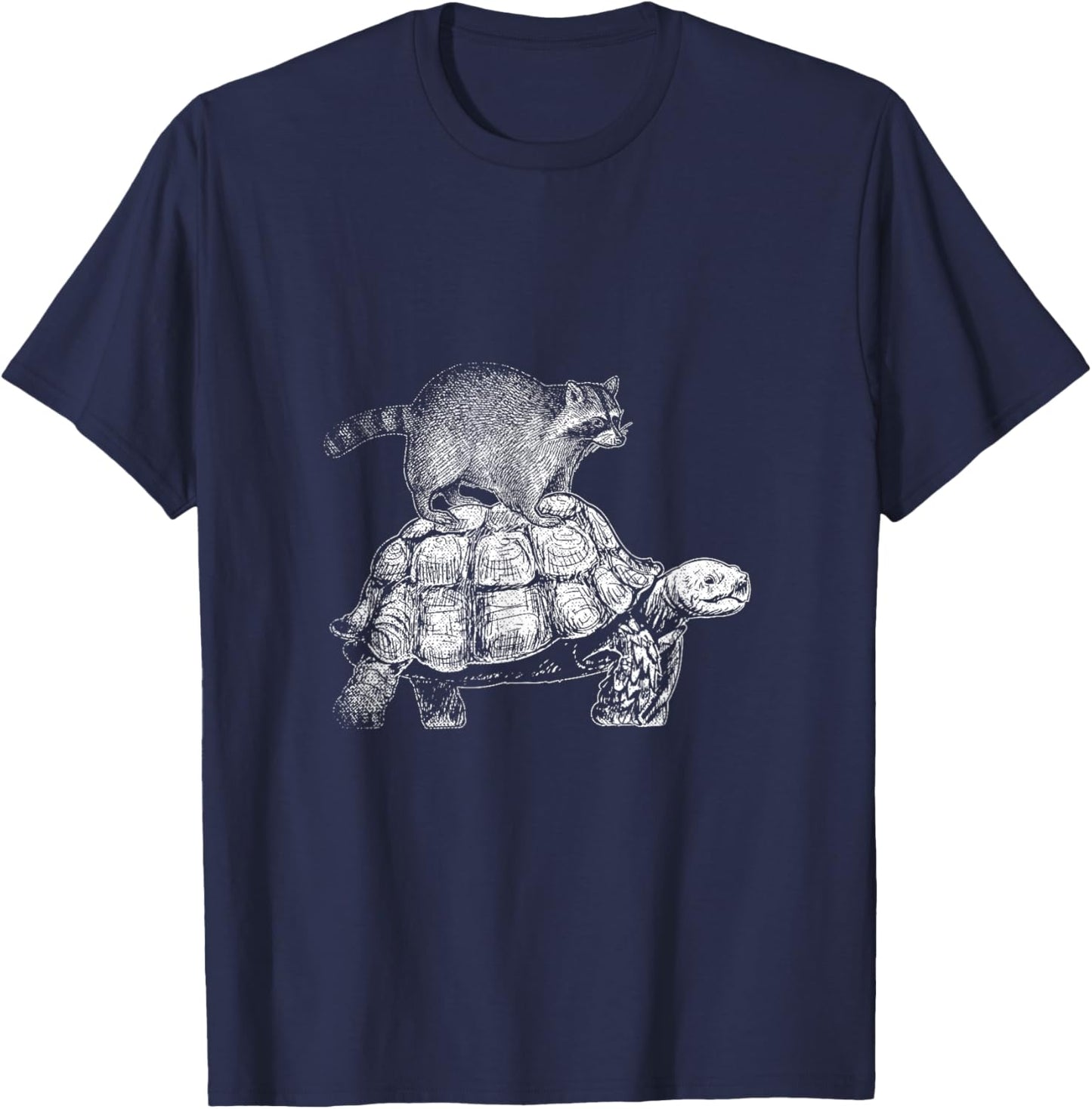 Turtle Trash Panda Racoon T-Shirt - T-Shirt | Navy