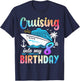 Cruising Into My 8th Birthday 8 Years Old Birthday Cruise T-Shirt - T-Shirt | Navy