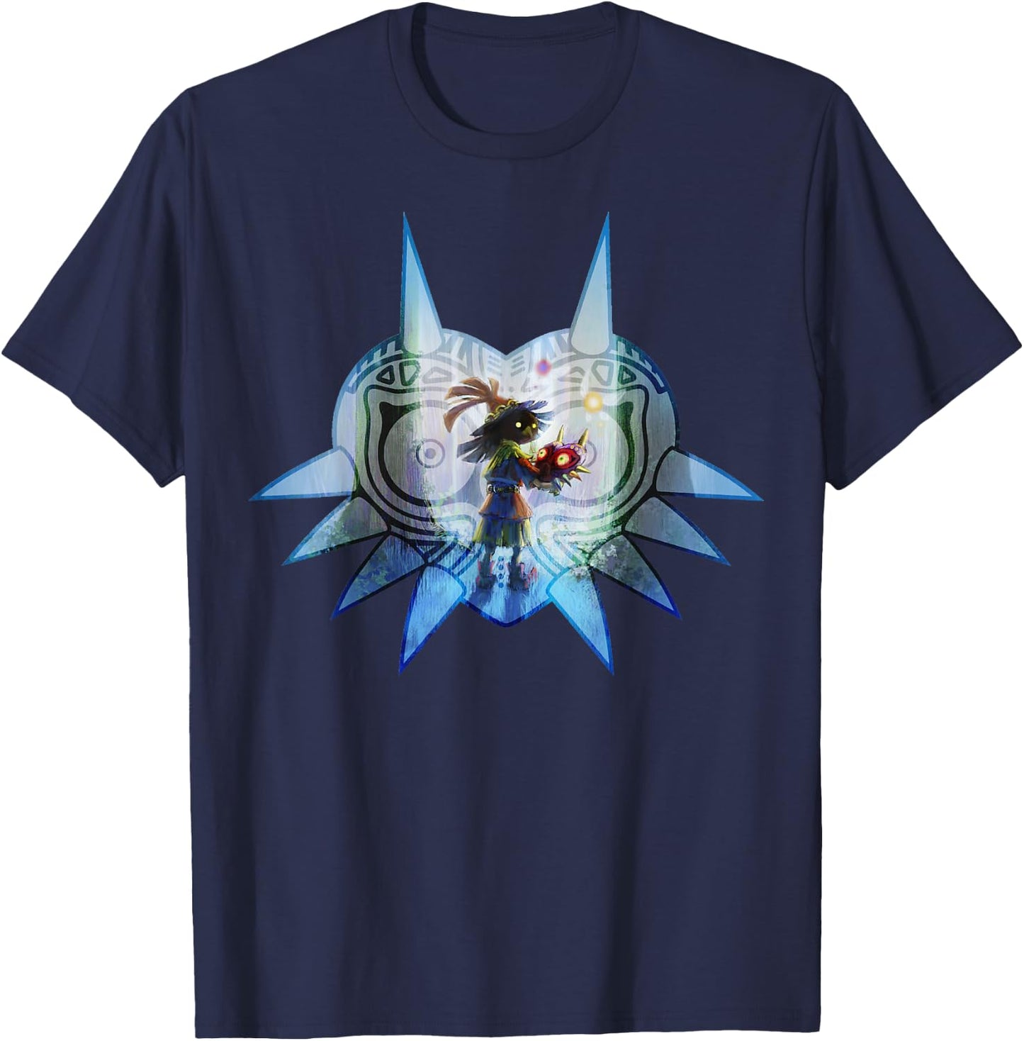 The Legend of Zelda Majora's Mask Portrait Fill T-Shirt - T-Shirt | Navy