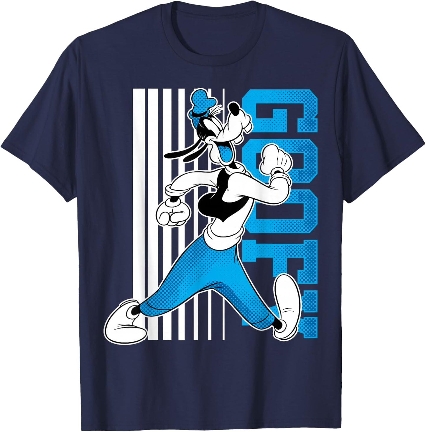 Disney Mickey And Friends Goofy Barcode T-Shirt - T-Shirt | Navy