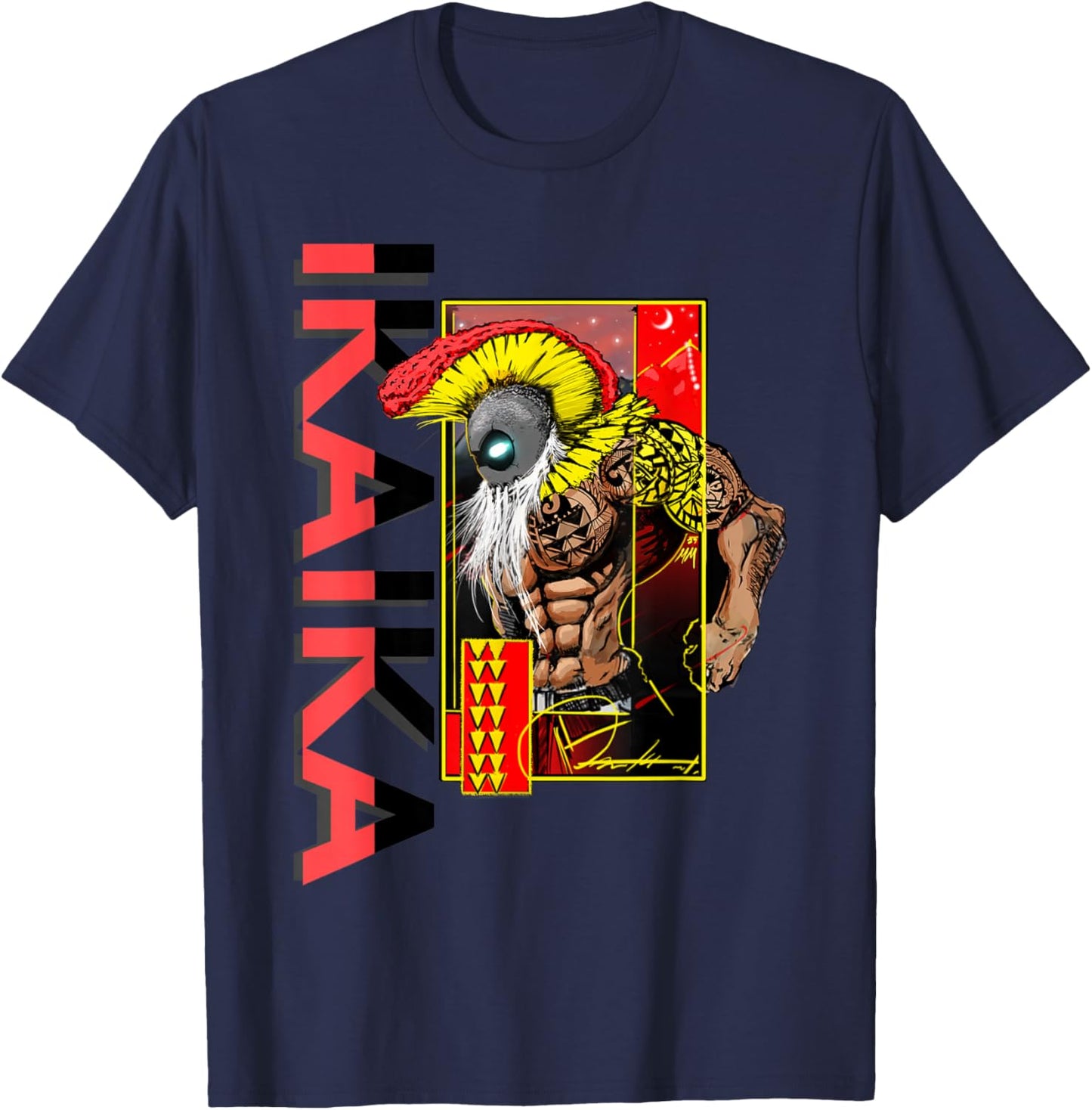 IKAIKA Warrior by micah moto T-Shirt - T-Shirt | Navy