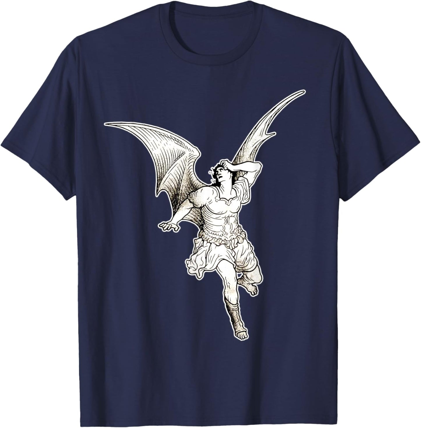 Lucifer Fallen Angel x Gustave Dore T-Shirt - T-Shirt | Navy
