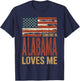 Someone in Alabama Loves Me US Flag T-Shirt - T-Shirt | Navy