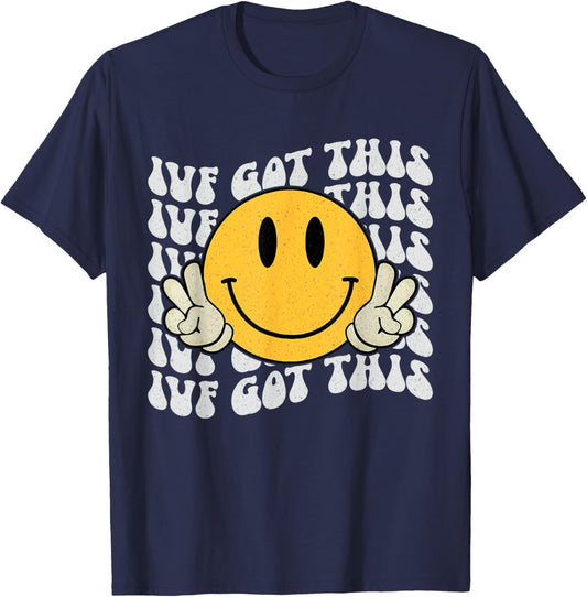 Groovy IVF Got Hope Inspiration IVF Mom Fertility Surrogate T-Shirt - T-Shirt | Navy