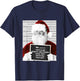 Funny Santa Mugshot in Prison Christmas T-Shirt - T-Shirt | Navy