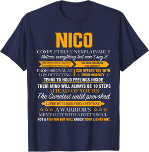 Nico completely unexplainable name shirt Front Print 1kana T-Shirt - T-Shirt | Navy