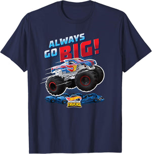 Hot Wheels Monster Trucks - Always Go Big T-Shirt - T-Shirt | Navy