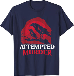 Attempted Murder Crows T-Shirt - T-Shirt | Navy