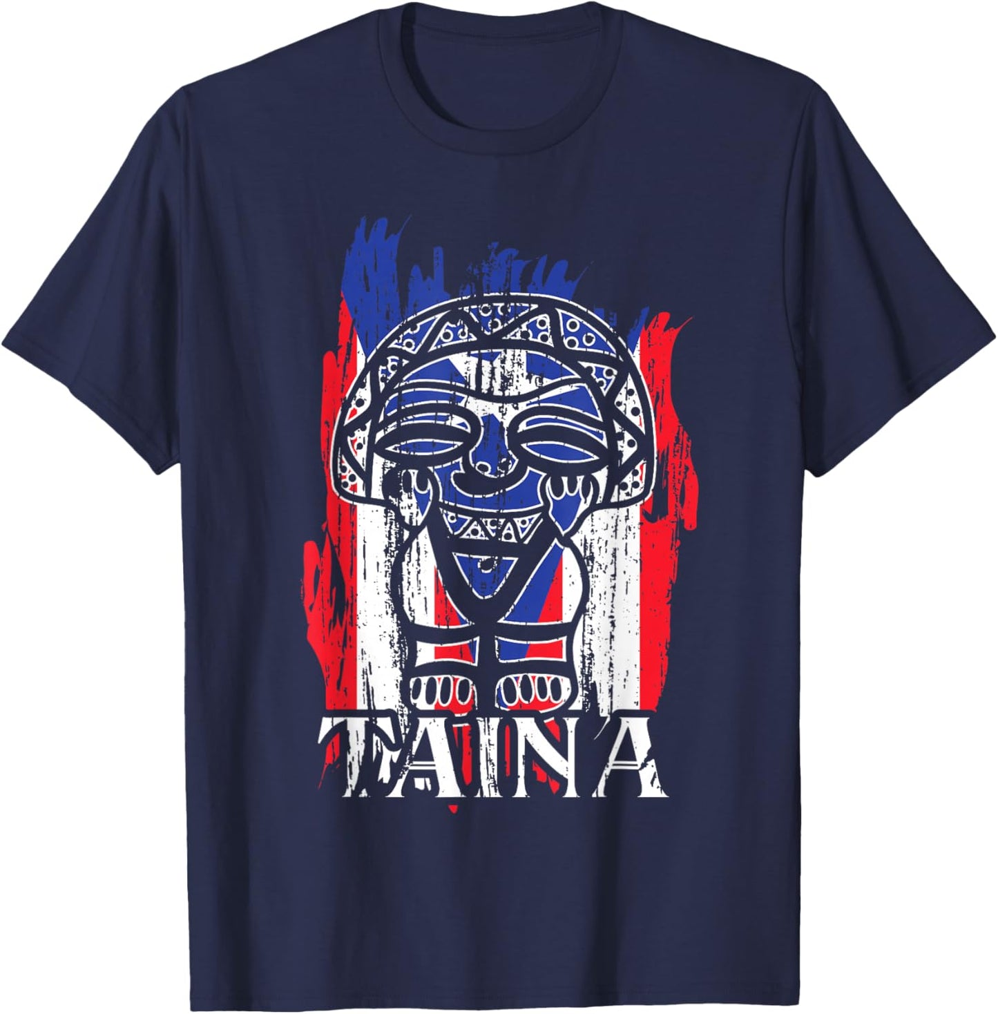 Taino Taina moon goddess taina puerto rico boricua symbols T-Shirt - T-Shirt | Navy