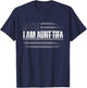 Funny I Am Aunt Tifa Transparent USA Flag Men Women T-Shirt - T-Shirt | Navy