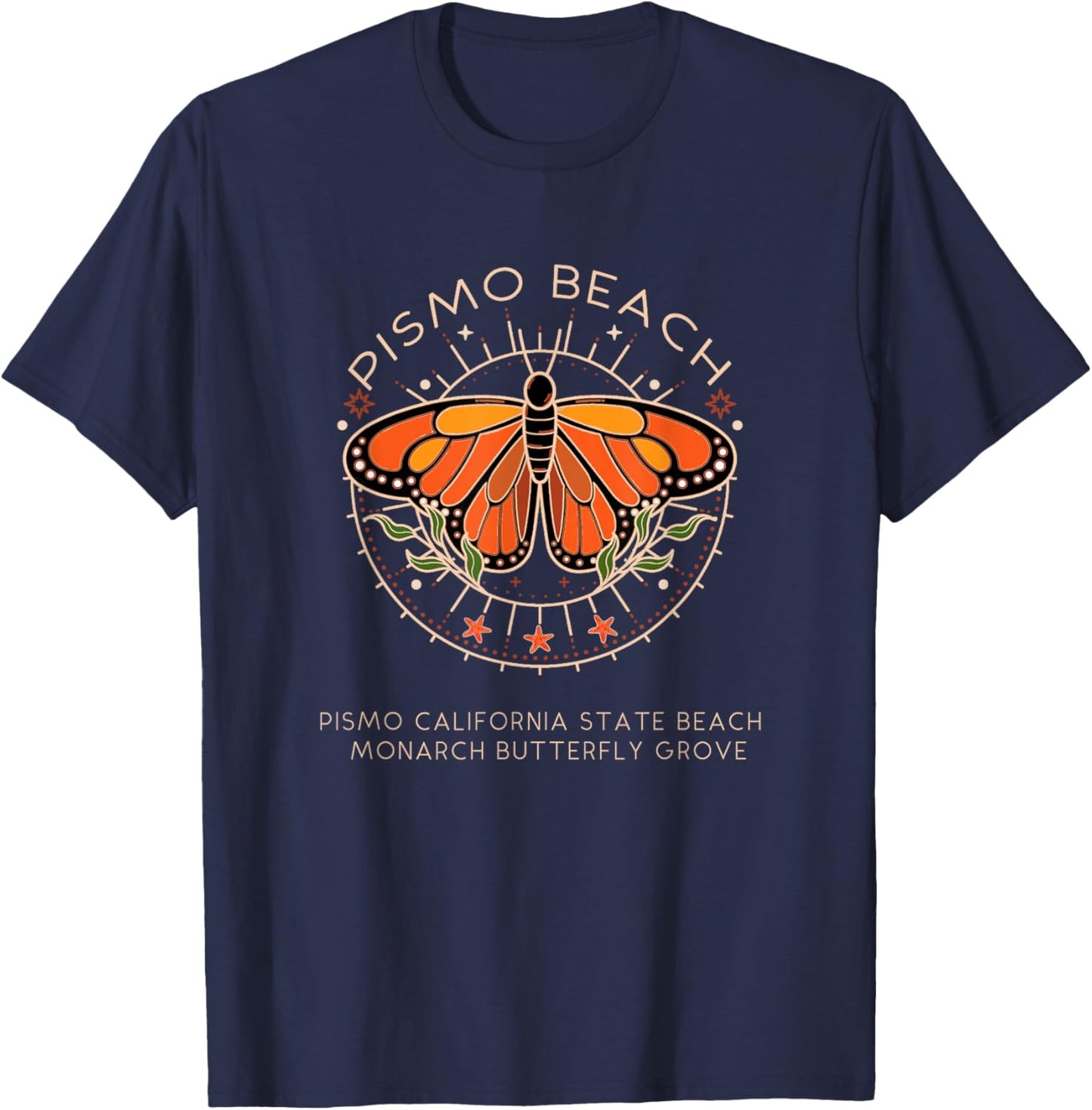 Pismo Beach California Monarch Butterfly Grove Keepsake T-Shirt - T-Shirt | Navy