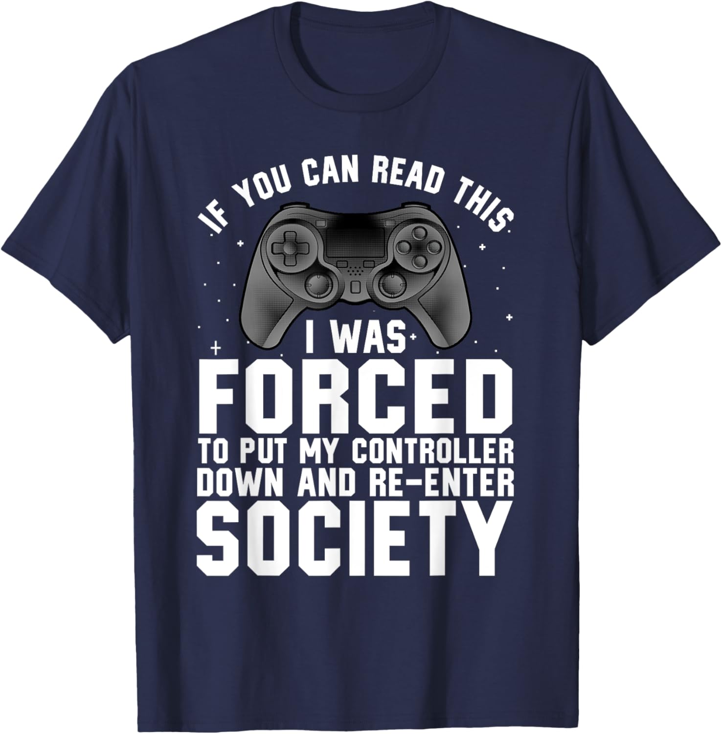 Funny Gamer Women Video Gamer Gaming Game Controller T-Shirt - T-Shirt | Navy
