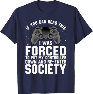 Funny Gamer Women Video Gamer Gaming Game Controller T-Shirt - T-Shirt | Navy