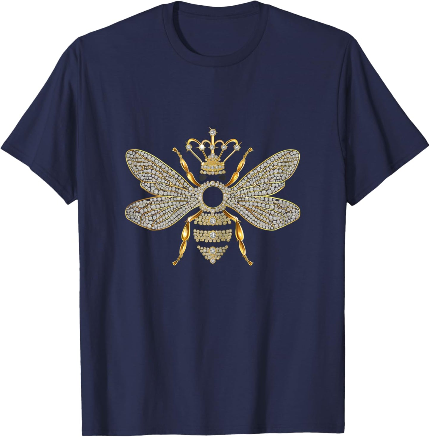 Queen Bee Jewellery Jewels Sweet Beekeeping Beekeeper T-Shirt - T-Shirt | Navy