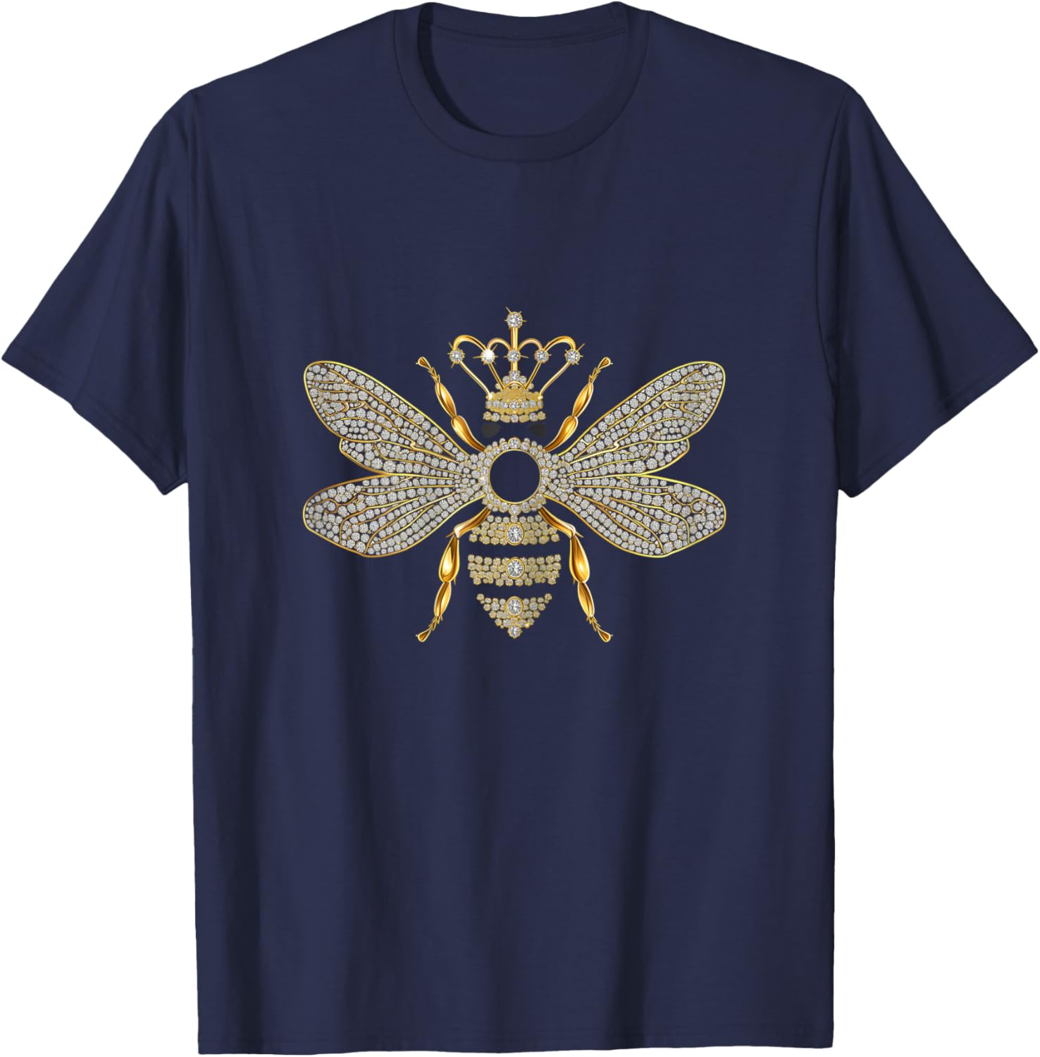 Queen Bee Jewellery Jewels Sweet Beekeeping Beekeeper T-Shirt - T-Shirt | Navy