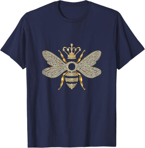 Queen Bee Jewellery Jewels Sweet Beekeeping Beekeeper T-Shirt - T-Shirt | Navy