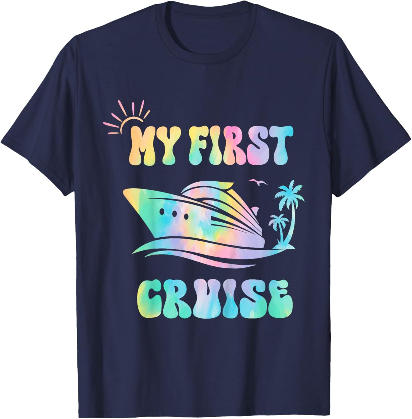 My First Cruise Toddler Rookie Travelers Girl, Boy Tie Dye T-Shirt - T-Shirt | Navy