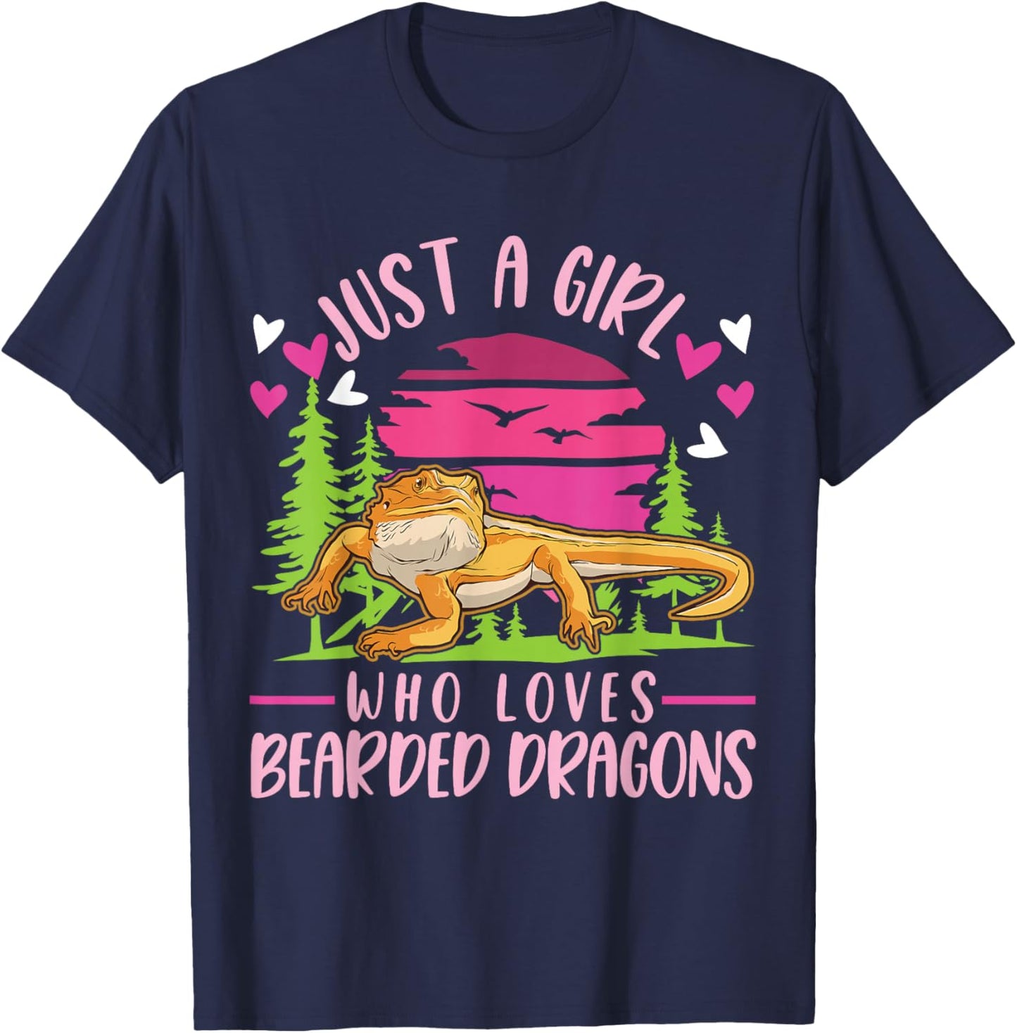 Just a girl who loves Bearded Dragons T-Shirt - T-Shirt | Navy