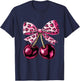 Cerises with Bow Flirty Leopard Pink Cherry T-Shirt - T-Shirt | Navy