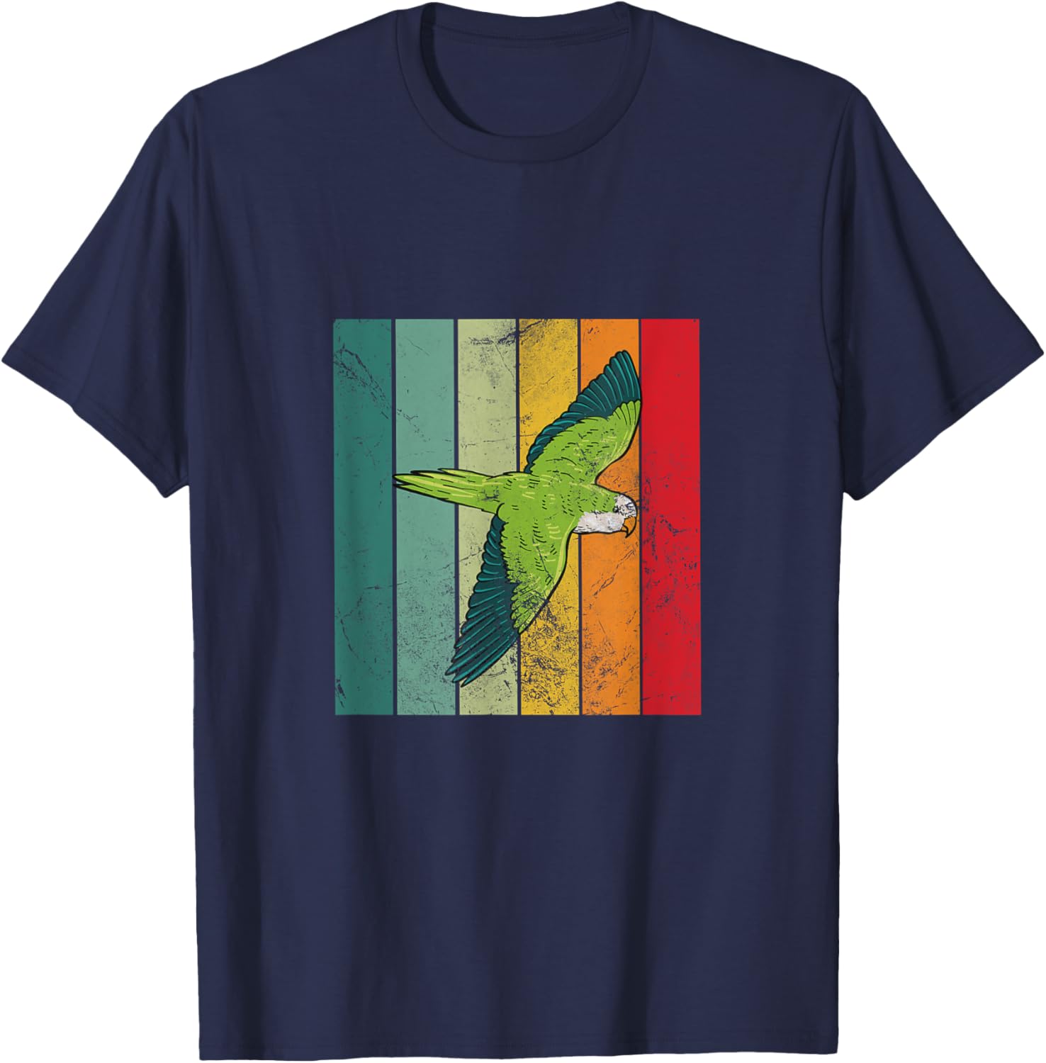 Quaker parrot retro T-Shirt - T-Shirt | Navy