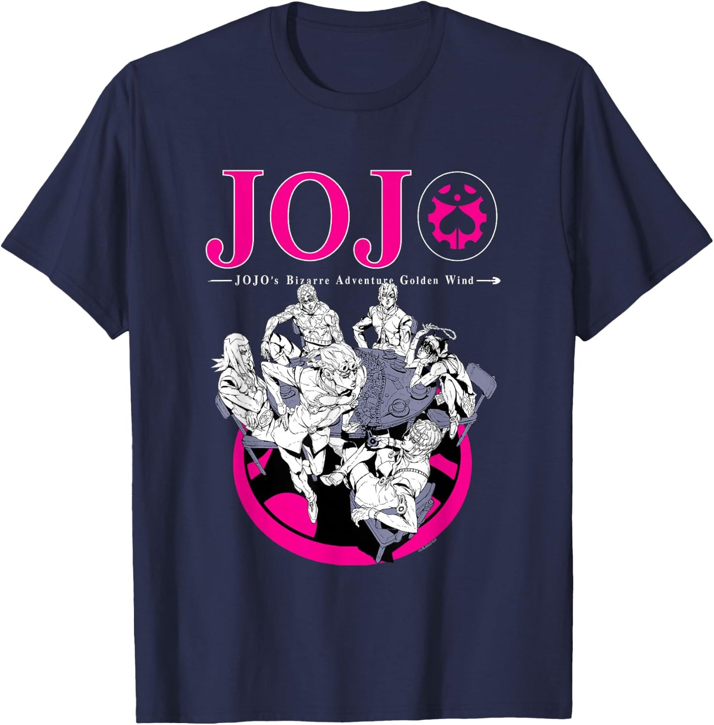 JoJo's Bizarre Adventure Part 5 Golden Wind Bruno's Gang T-Shirt - T-Shirt | Navy