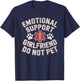 Emotional Support Girlfriend Do Not Pet Funny Couple T-Shirt - T-Shirt | Navy
