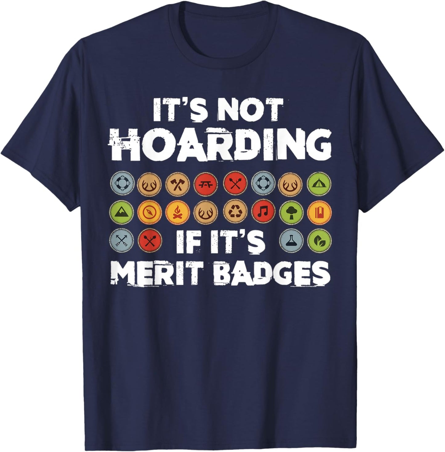 Scout Leader - Merit Bagdes - Adult Leader Of A Scout Unit T-Shirt - T-Shirt | Navy
