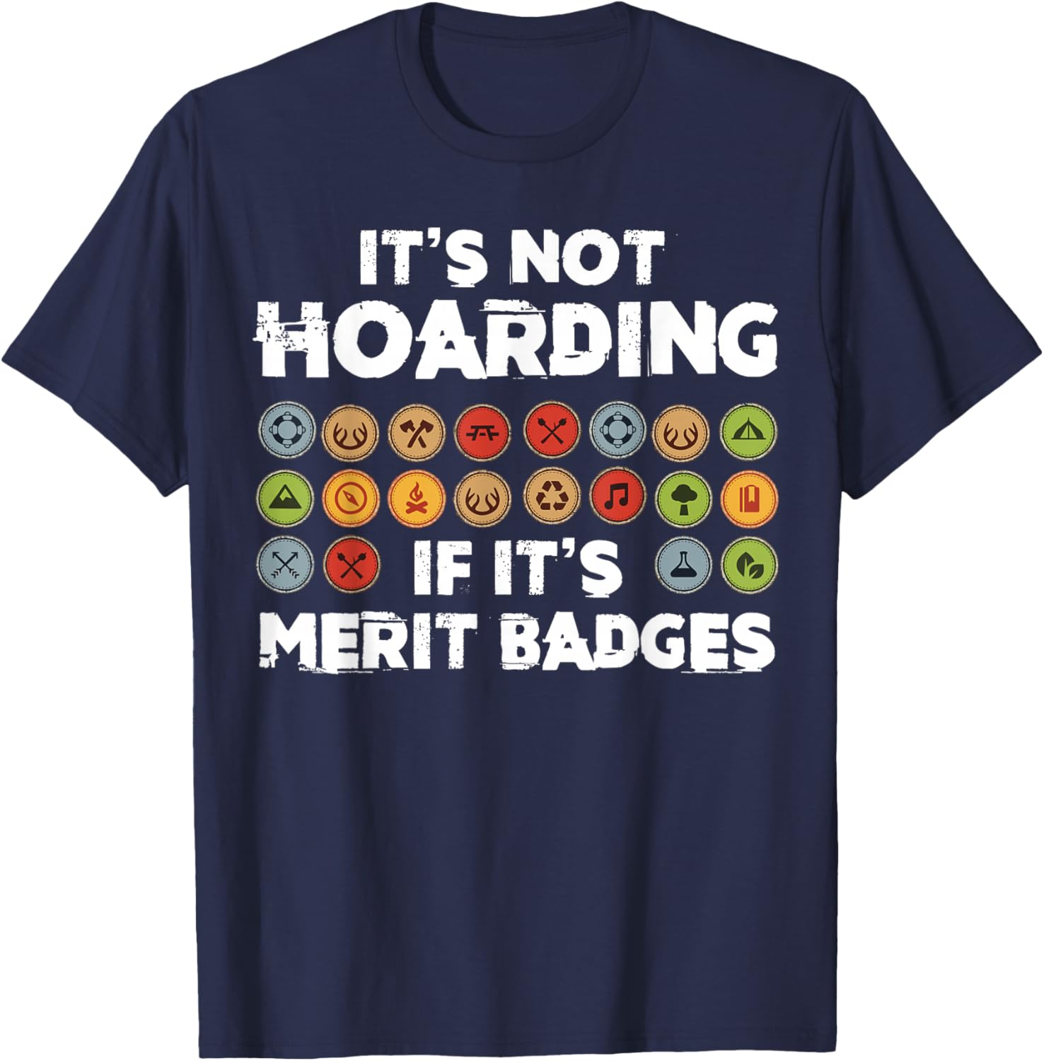 Scout Leader - Merit Bagdes - Adult Leader Of A Scout Unit T-Shirt - T-Shirt | Navy