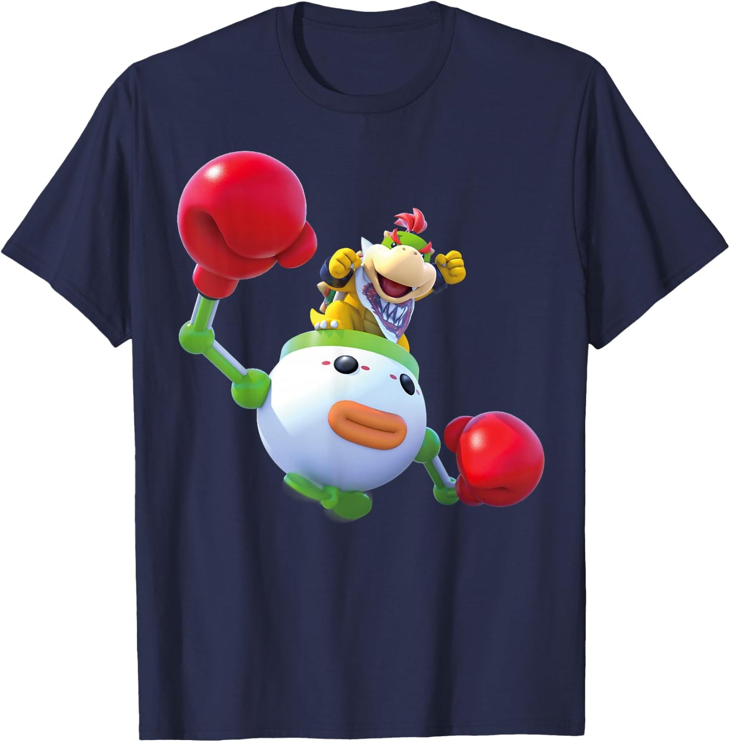 Super Mario World Baby Bowser Clown Copter Nintendo Icon T-Shirt - T-Shirt | Navy