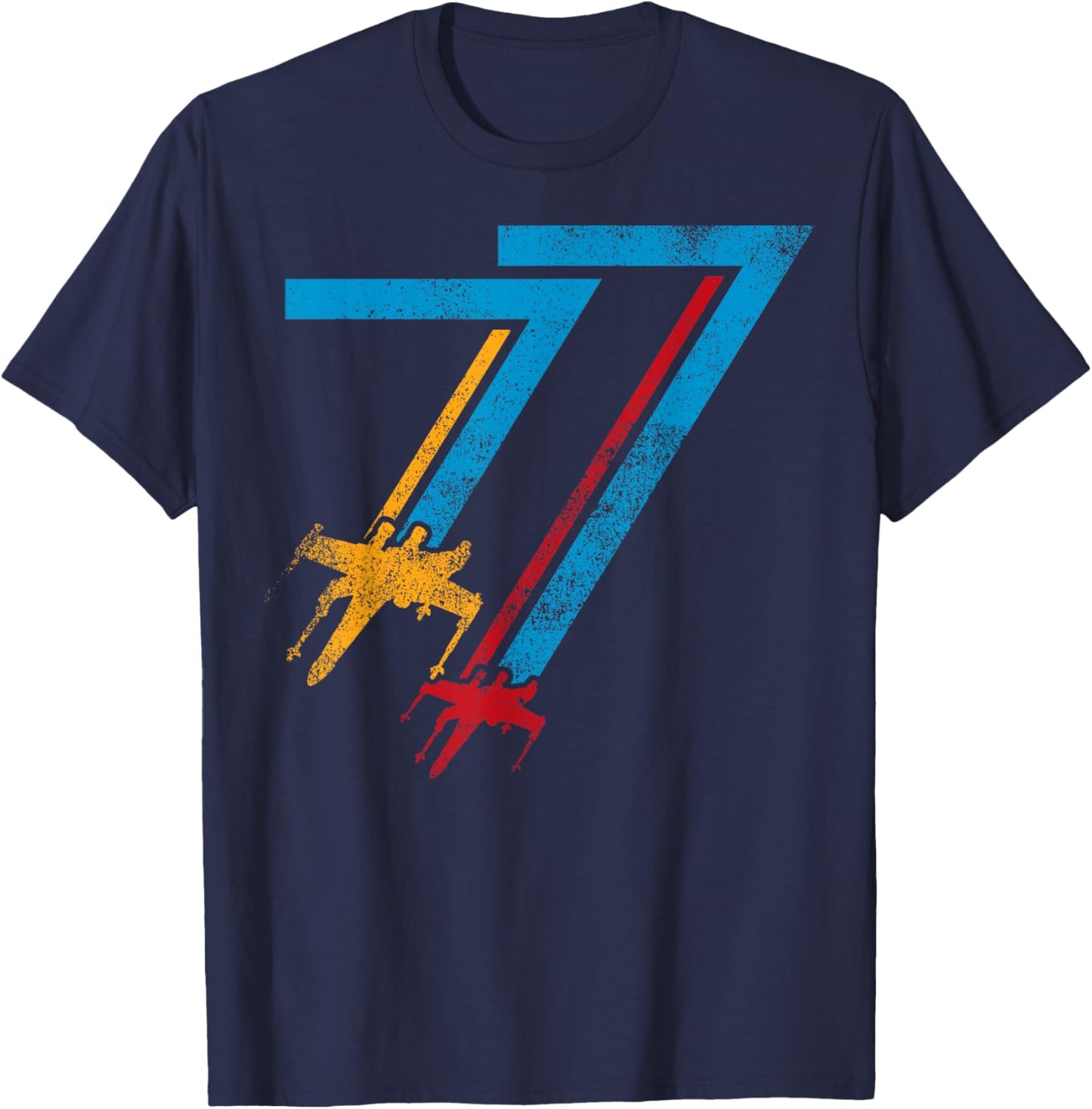 Affiche de Star Wars Double X-Wing '77 T-Shirt - T-Shirt | Navy