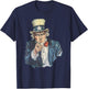 Uncle Sam USA Pride Iconic American Design T-Shirt - T-Shirt | Navy
