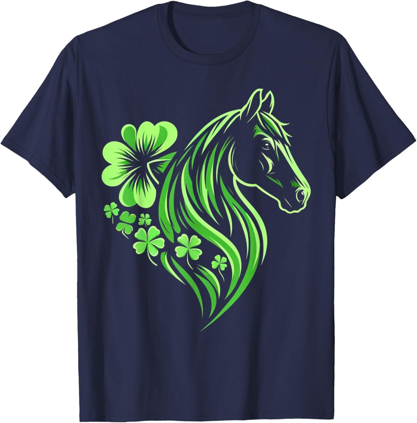 Horse Lover St Patrick's Day T-Shirt - T-Shirt | Navy