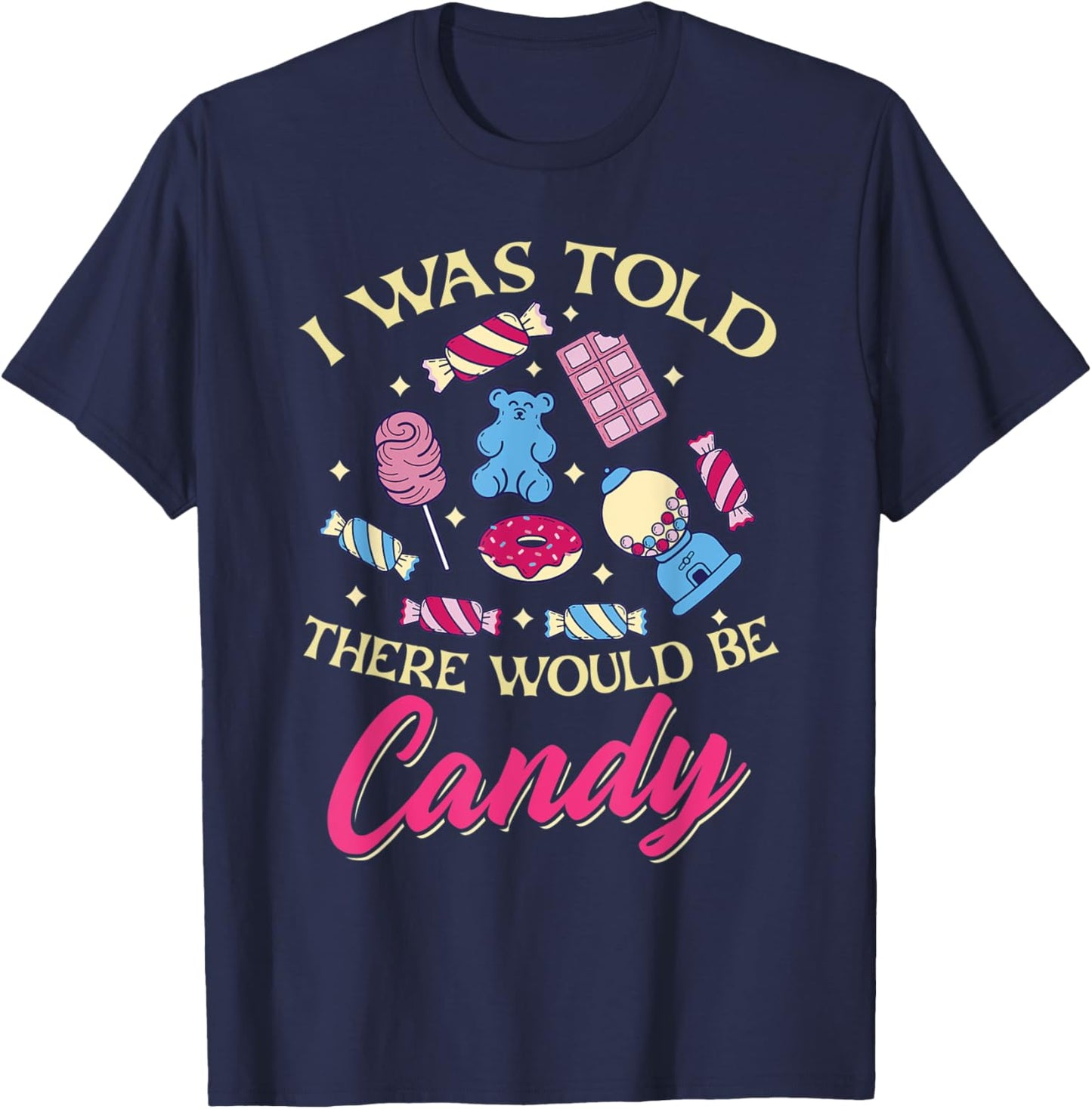 Candy Tester Sweets Halloween Lollipop T-Shirt - T-Shirt | Navy