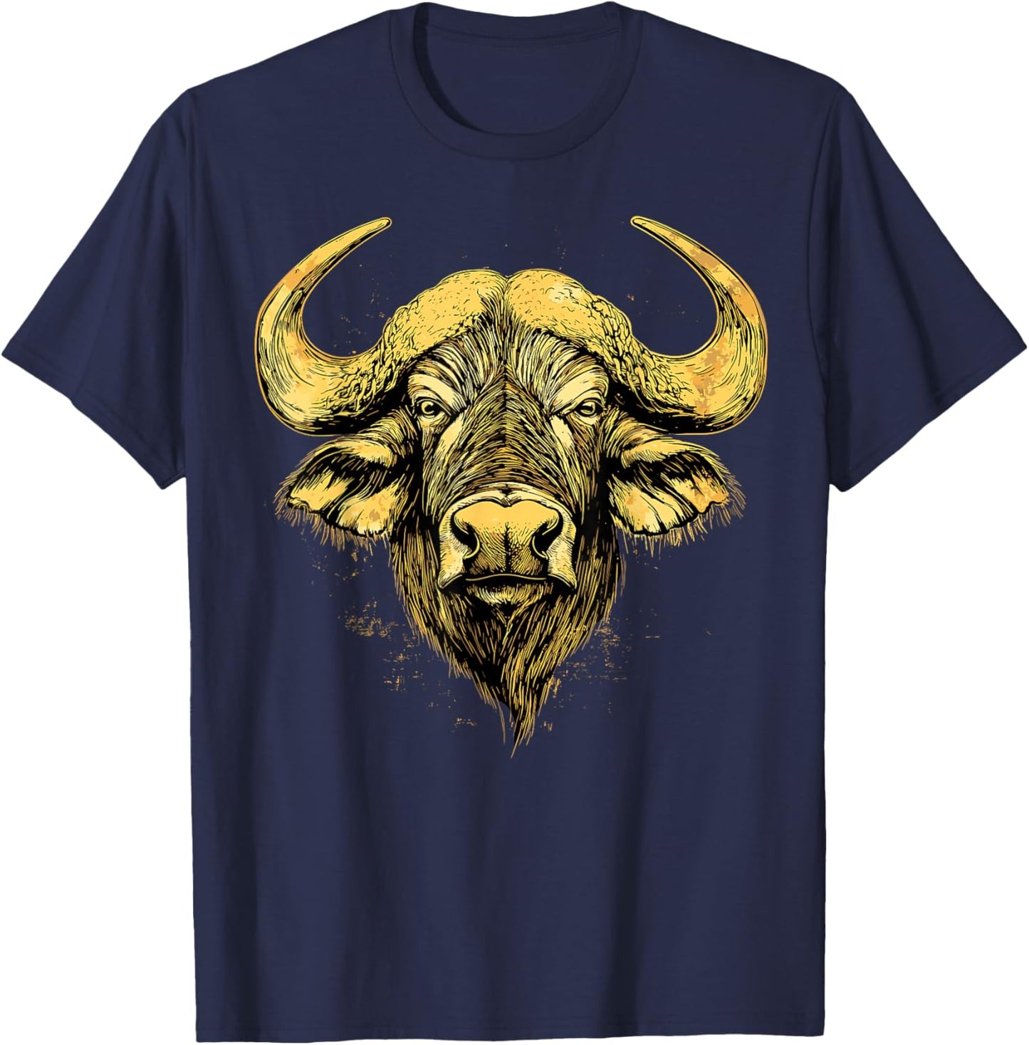 Buffalo Cape Water Buffalos Safari South African Buffalo T-Shirt - T-Shirt | Navy
