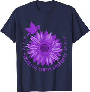 Pancreatic Cancer Awareness T-Shirt - T-Shirt | Navy