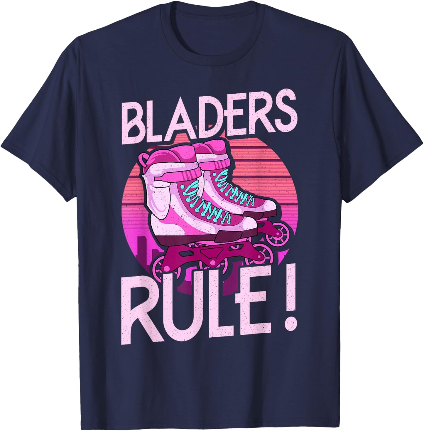 Bladers Rule! For Roller Blades Skaters Inline skating T-Shirt - T-Shirt | Navy