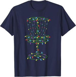 Disc Golf Basket Cool Disc Golf Frisbee Golfer Xmas Gift T-Shirt - T-Shirt | Navy