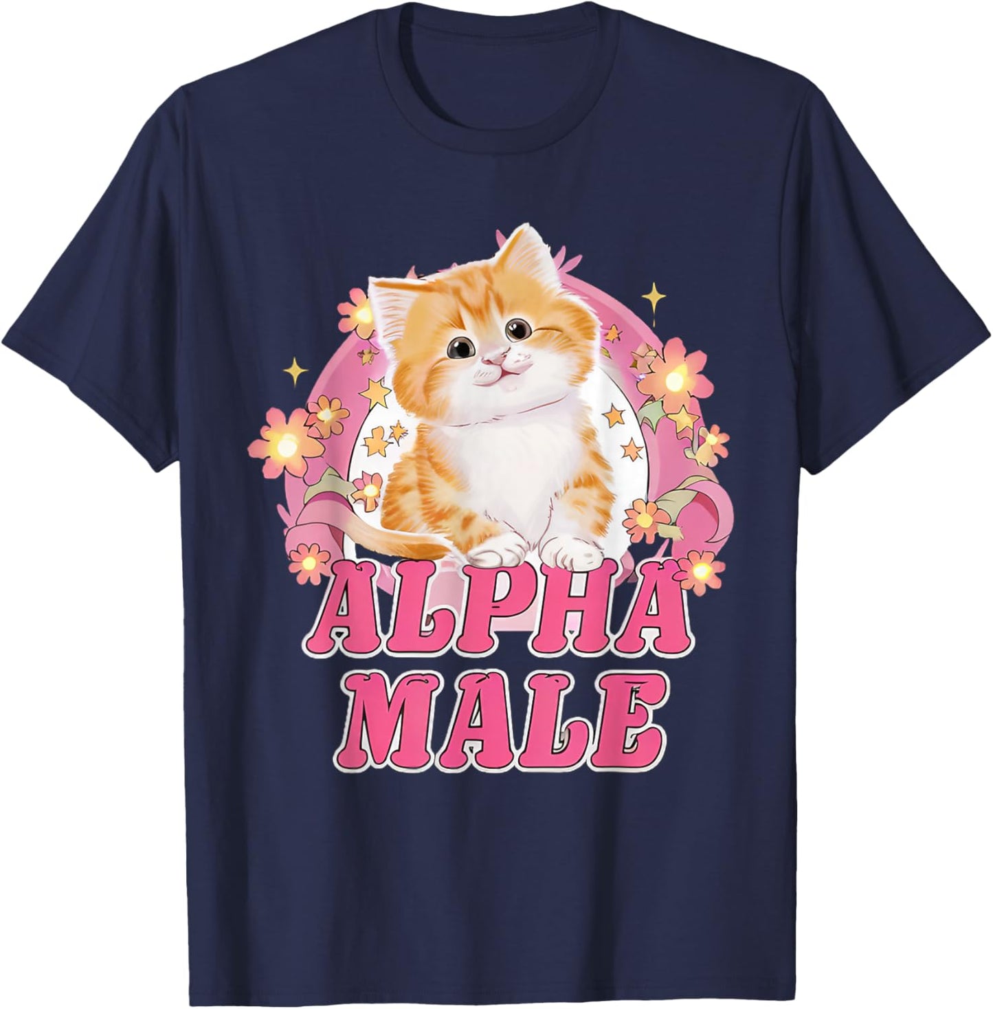 Alpha Male Cute Kitty Cat Funny Oddly Specific Dank Meme T-Shirt - T-Shirt | Navy