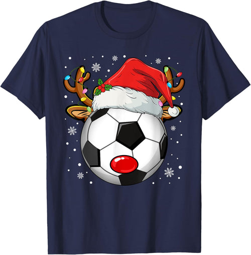 Christmas Reindeer Face Soccer Christmas Men Women Kid