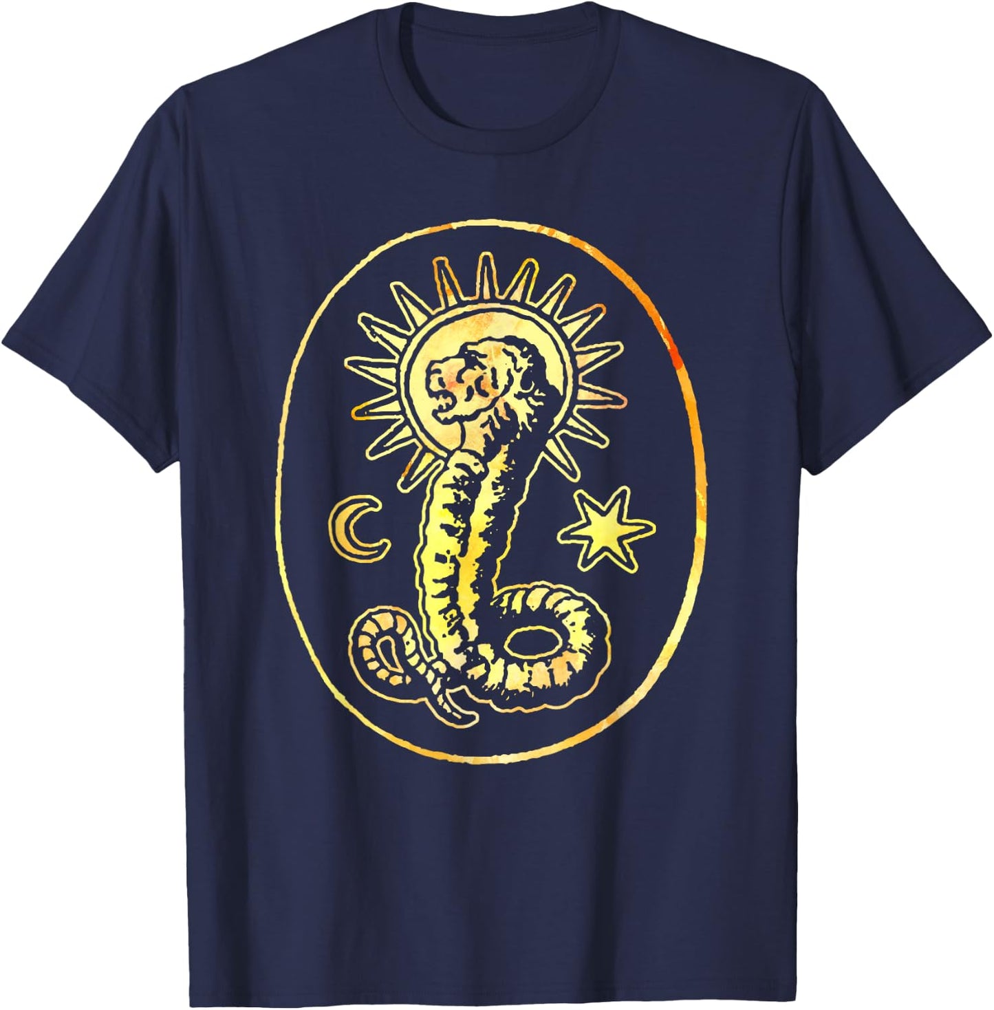 Gnostic Demiurge Chnoubis Abraxas Gnosis Lion Serpent T-Shirt - T-Shirt | Navy