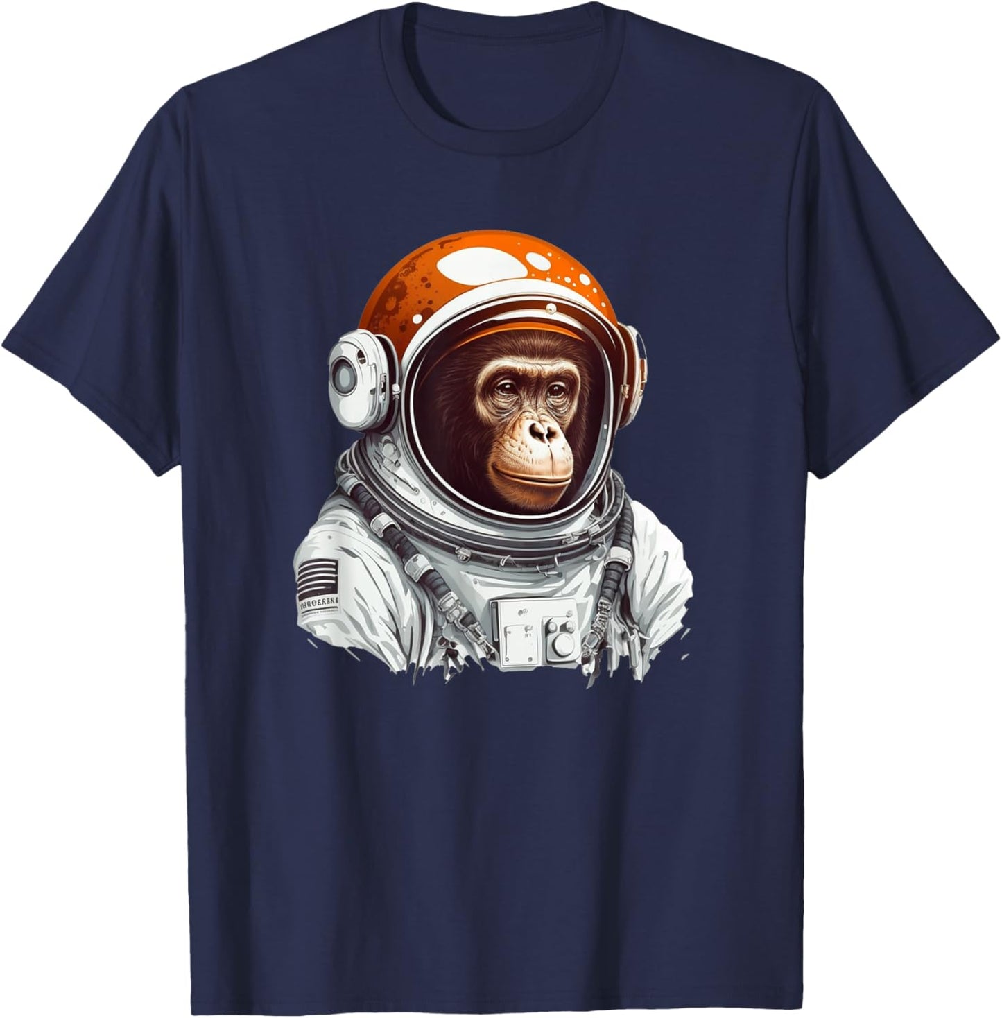 Space Vintage Travel Astronaut Monkey Astronaut T-Shirt - T-Shirt | Navy