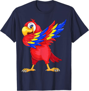 Cool Parrot Art Women Pet Bird Tropical Parrot Lover T-Shirt - T-Shirt | Navy