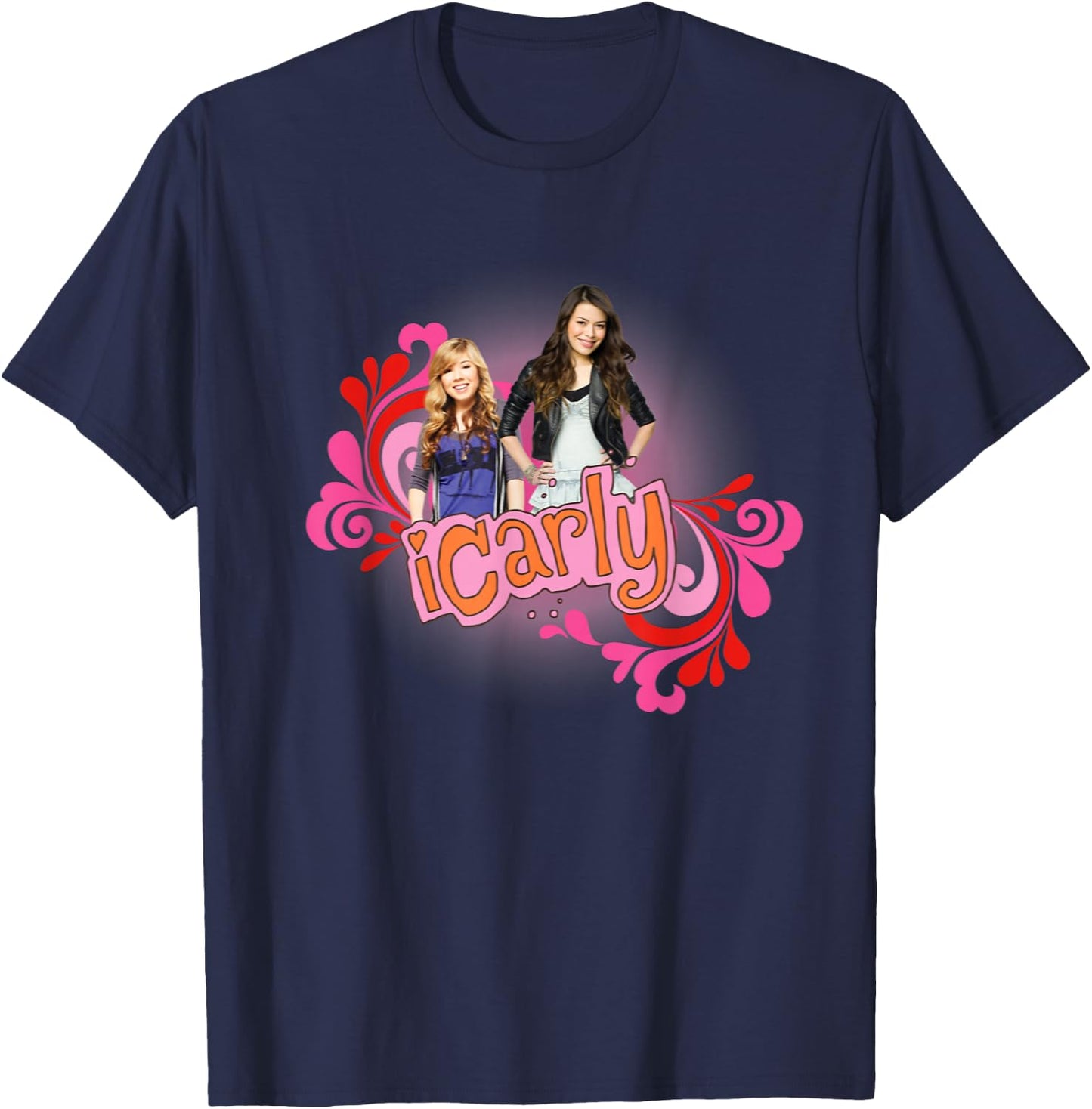 iCarly Sam and Carly pink burst T-Shirt - T-Shirt | Navy