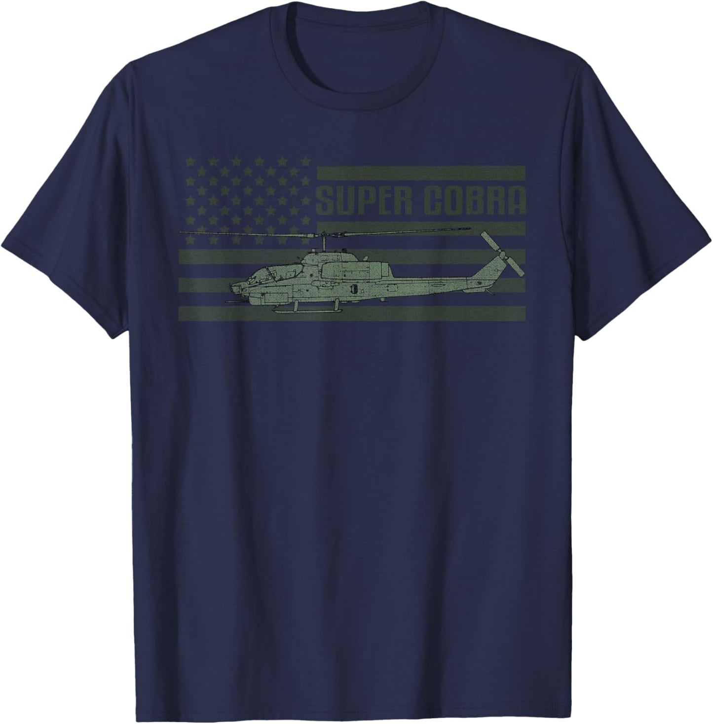 AH-1 Cobra US Military Helicopter T-Shirt - T-Shirt | Navy