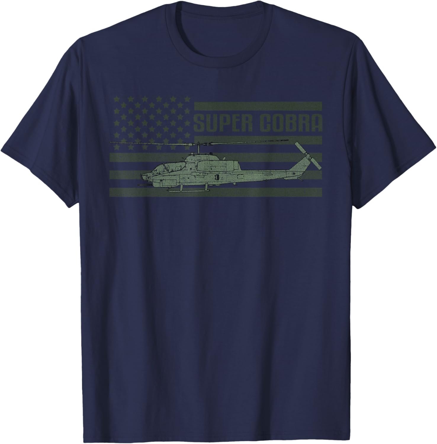 AH-1 Cobra US Military Helicopter T-Shirt - T-Shirt | Navy